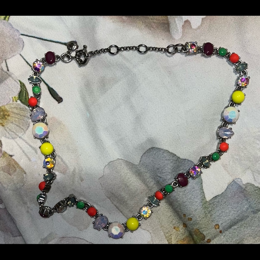 J Crew Multicolor Multi Stone Brulee Necklace